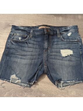 Joe's kency slim crop boyfriend distressed jeans shorts size 28
